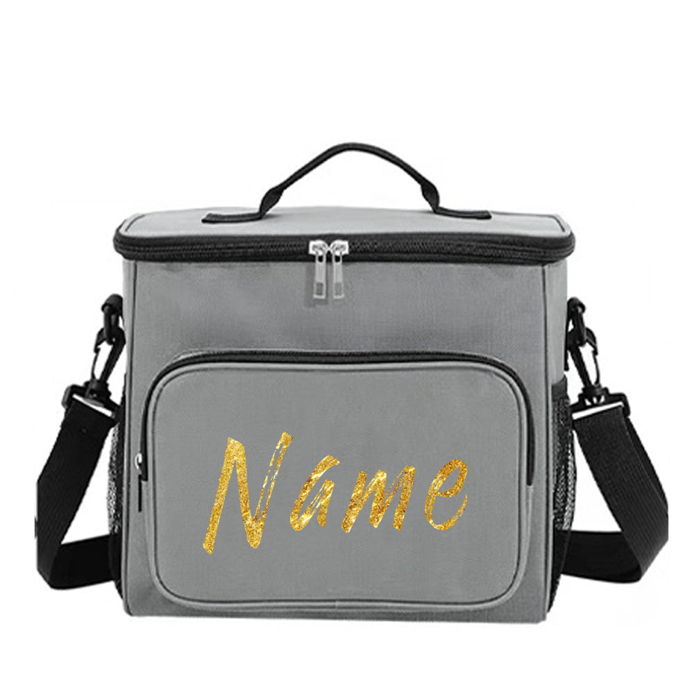 Personalized Insulated Lunch Bag with Name Canvas Tote for Work Picnic Travel
