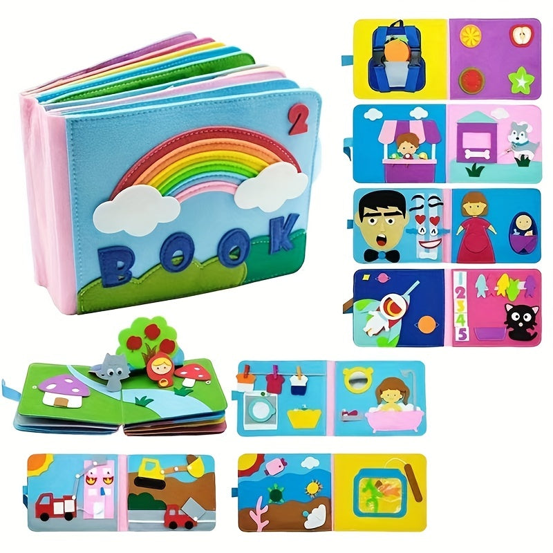 Washable 3D Baby Story Cloth Book - Perfect Travel Toy