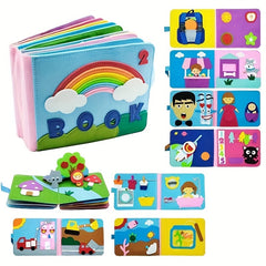 Washable 3D Baby Story Cloth Book - Perfect Travel Toy
