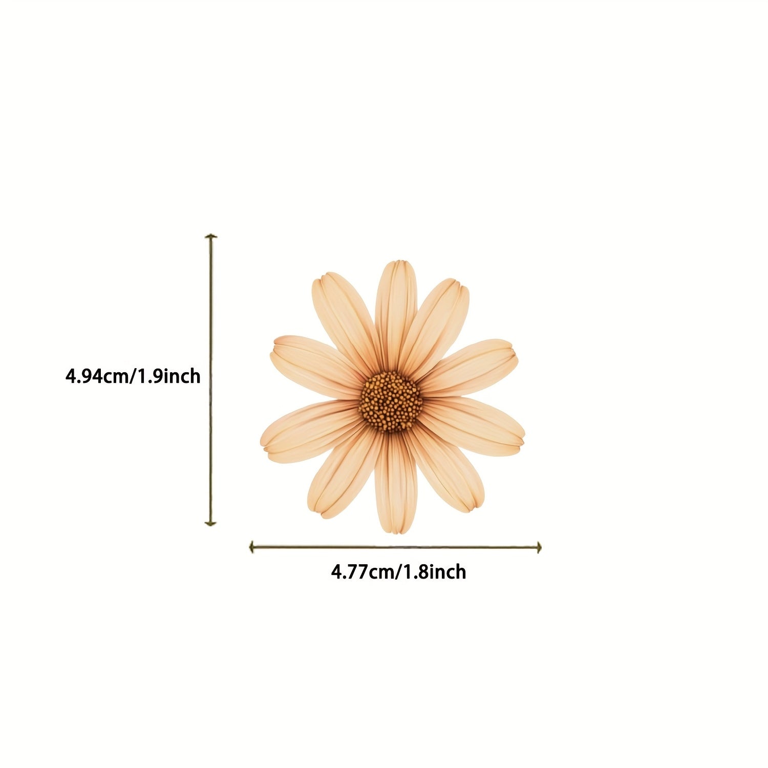 50pcs Cartoon Flower Stickers, Transparent Reusable PET Decals