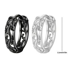 Dragon Stud Earrings & Men's Retro Ethnic Style Earrings