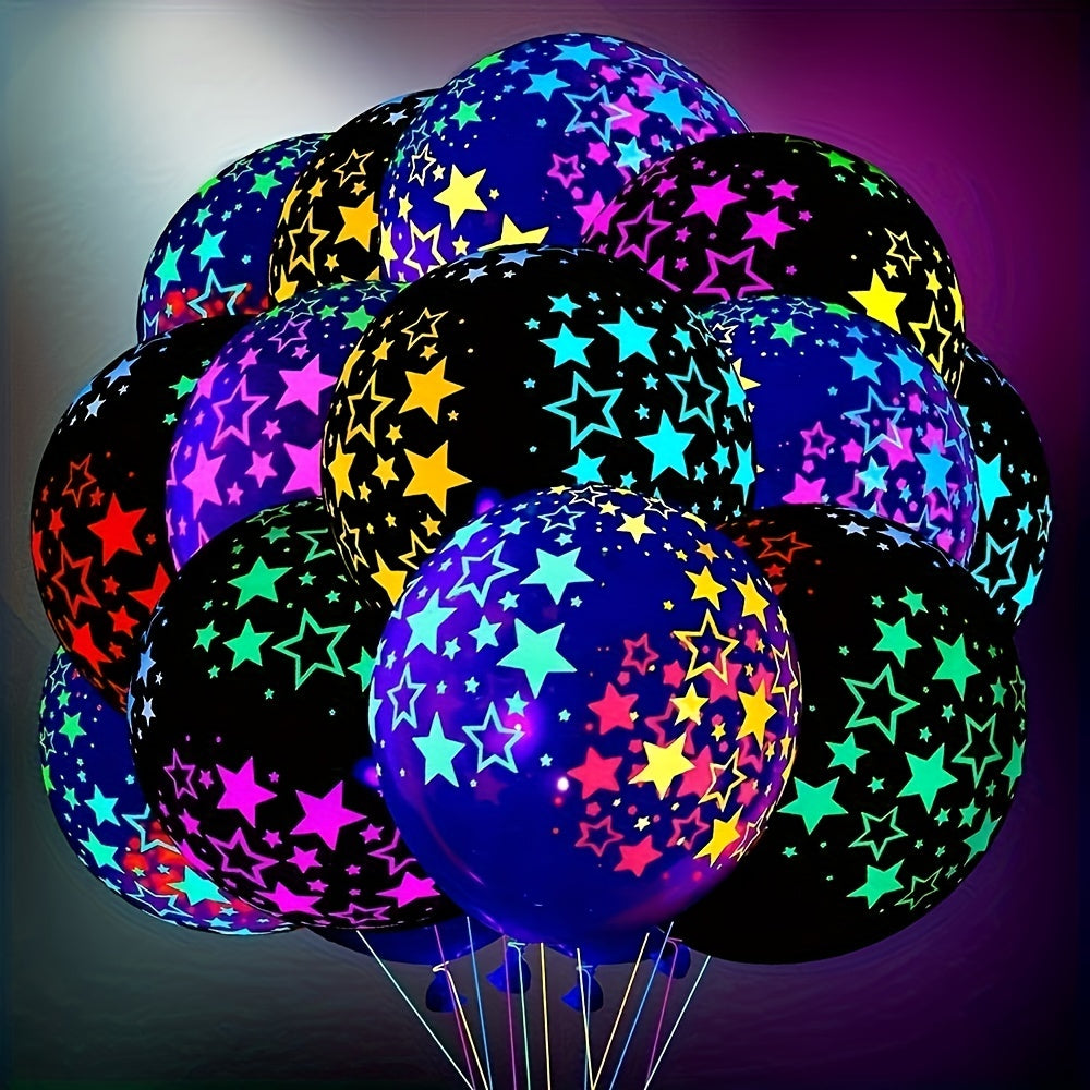 10pcs Bright Fluorescent Birthday Balloons for Party Decorations
