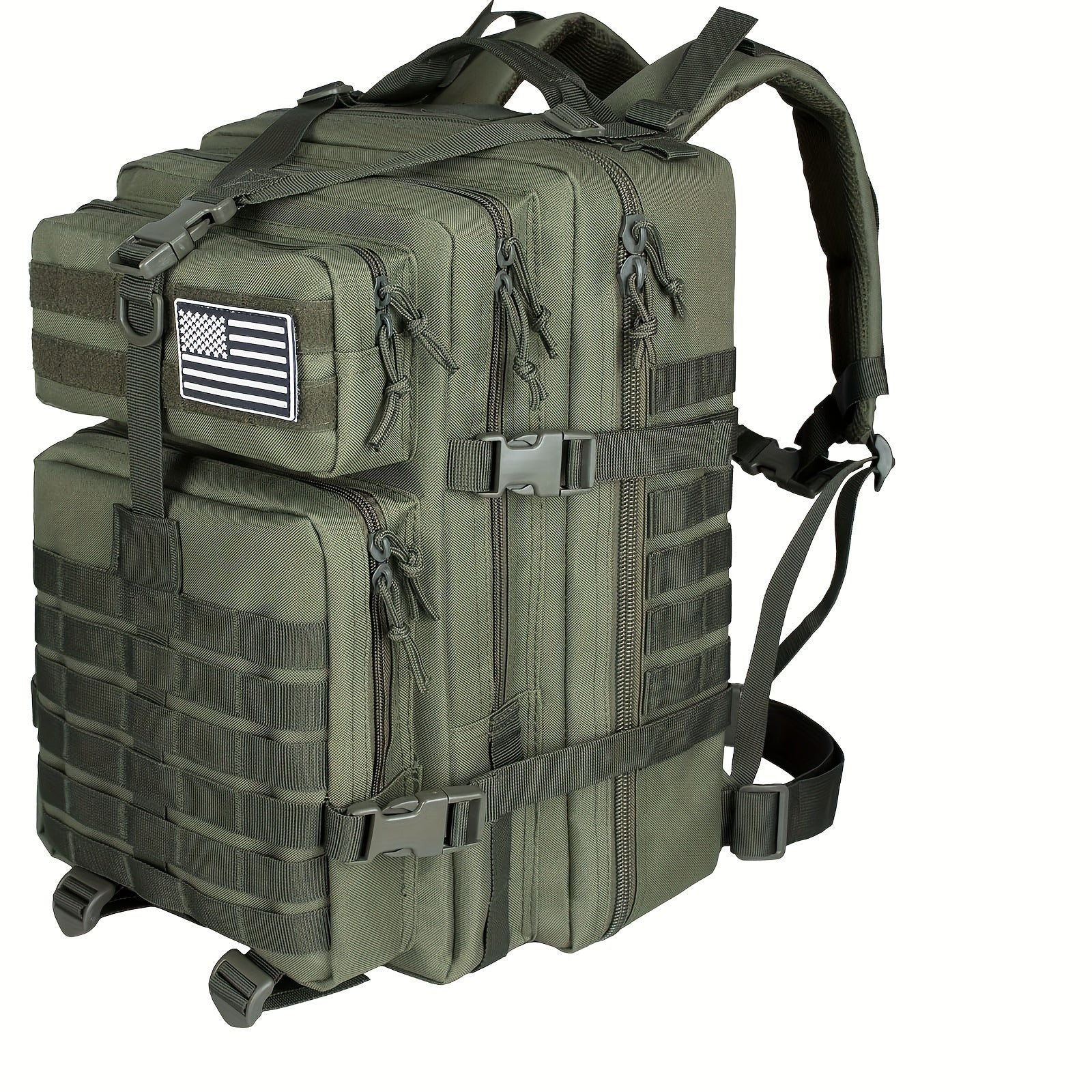 45L Backpack Men Camping Hiking Daypack with Water Bottle Pouch