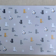 Small Pet Thick Dining Mat Cat Dog Pattern