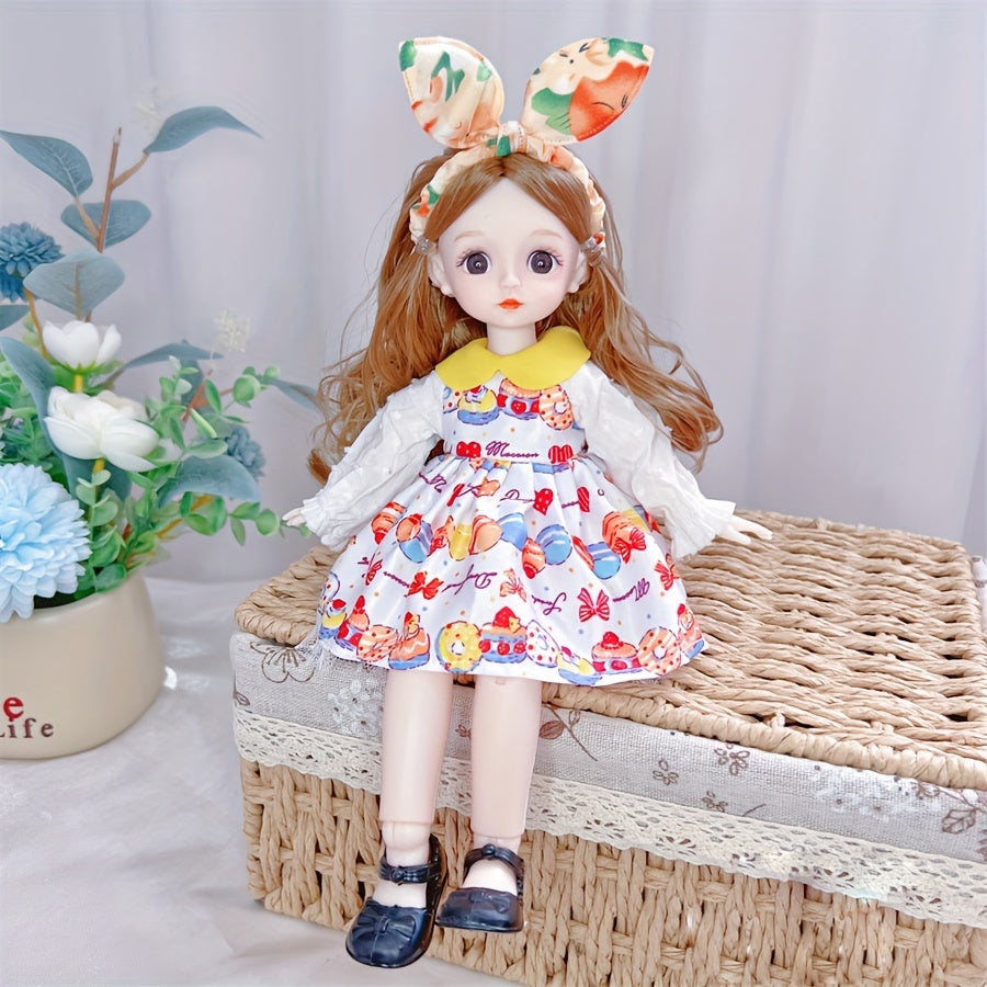 12 Inch BJD Doll Full Set With Clothes Shoes 30 Removable Joints DIY Toys