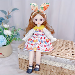 12 Inch BJD Doll Full Set With Clothes Shoes 30 Removable Joints DIY Toys