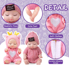 10pcs Mini Baby Toys 10 Realistic Animal Costume Dolls Mixed Dolls
