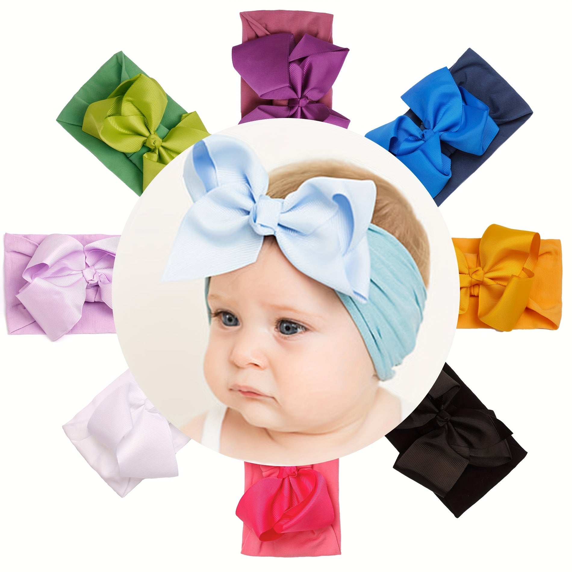 Baby 3D Silk Bow Headband for Daily Use