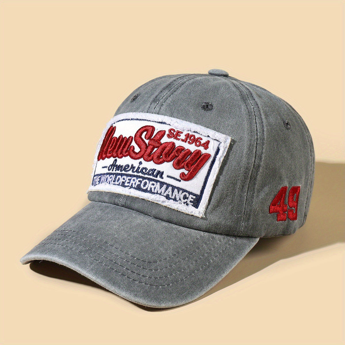 Patched Washed Sunscreen Sunshade Baseball Cap