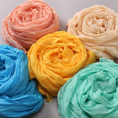 Soft Natural Scarf Wrinkle Wrap For Women & Men Breathable Material