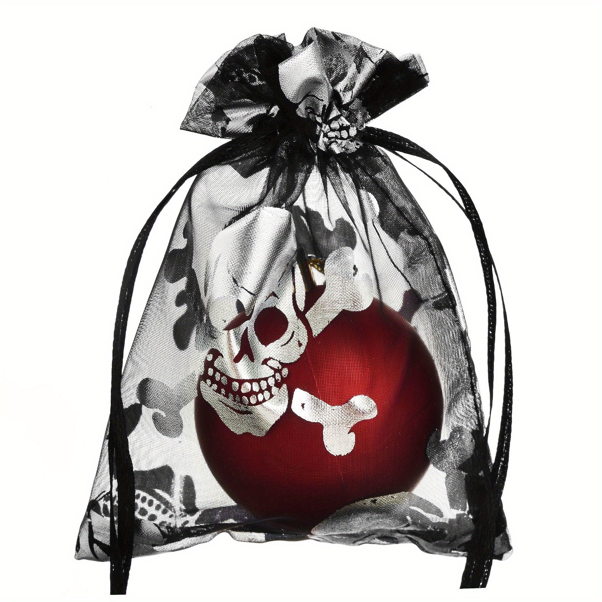 Halloween Golden Stamping Gauze Bag Spider Gauze Gift Candy Storage Bag