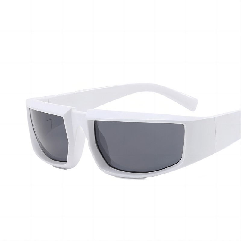 Square Wrap Around Sports Sunglasses for Women Thick Frame