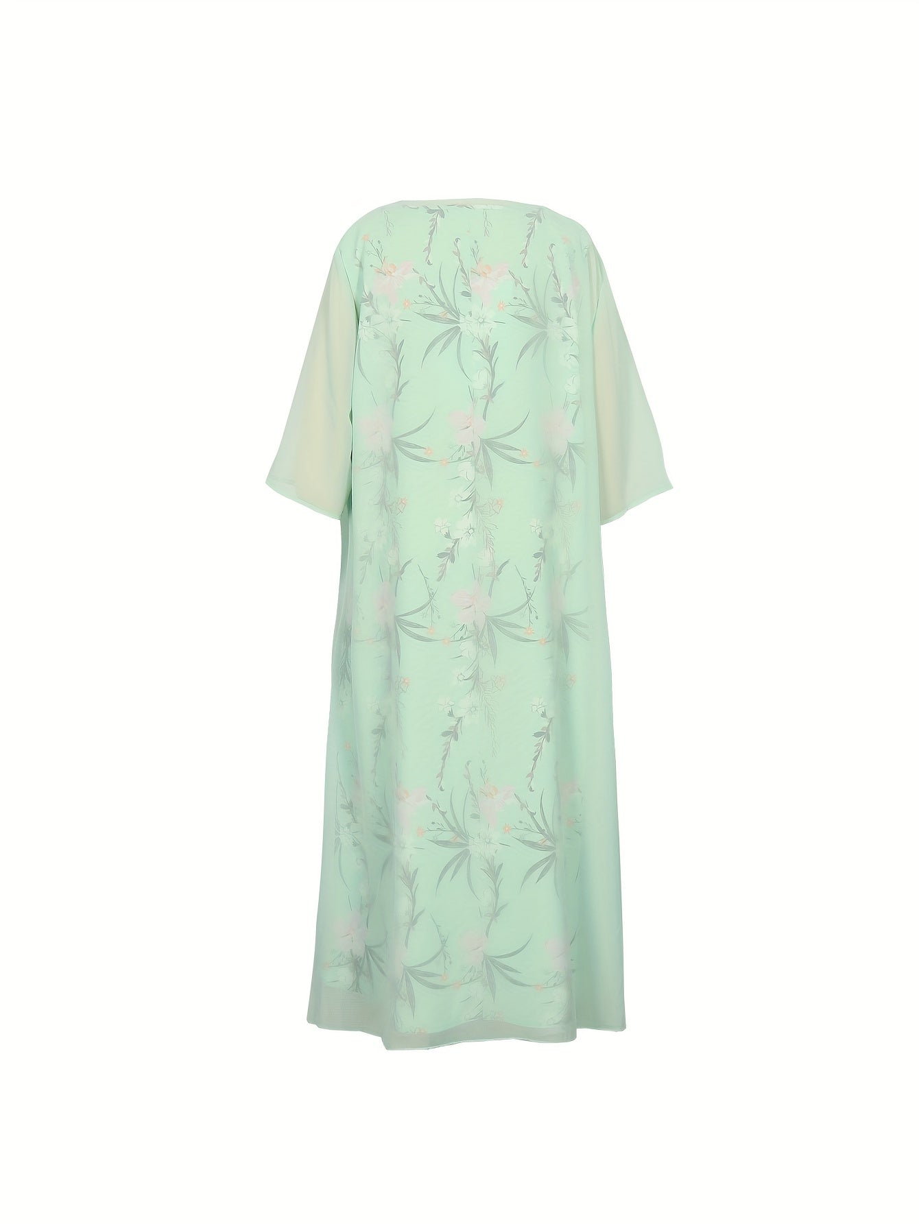  Floral Tank Dress & Cardigan Set