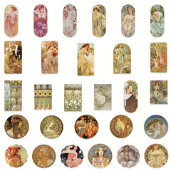 54pcs Retro Literary Character Stickers for Phone Case Laptop Decor