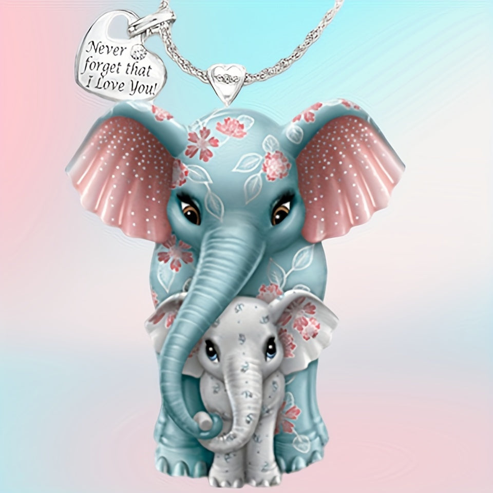 Elephant Pendant Necklace Lovely Heart Letter Butterfly Mothers