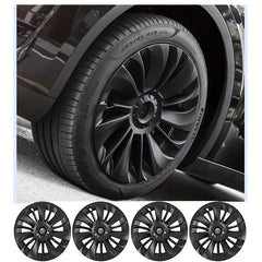 Matte Hubcap Wheel Covers 4Pcs 48 26 Cm Replacement For Model Y