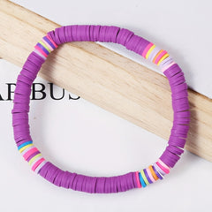 Bohemian Colorful Soft Clay Beaded Bracelet for Women