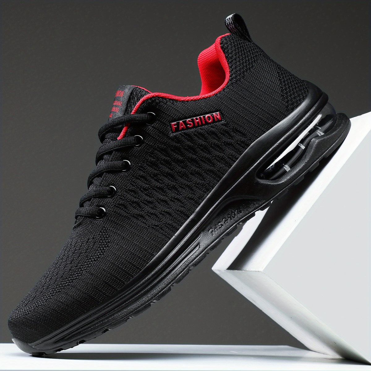Men's Knitted Shock Absorbing Sneakers For Jogging Gym