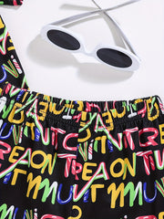 Toddler Boys Pullover & Graphic Shorts Set for Summer