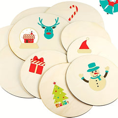 5pcs 15 20 Raw Wooden Circles Blank Round Wood Slices DIY Crafts Ornaments