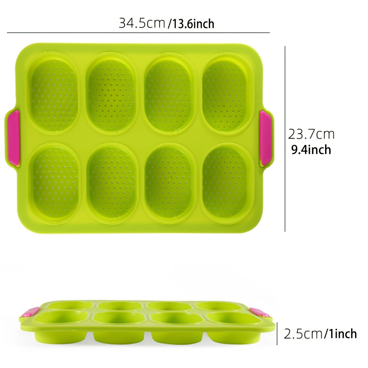 Non Stick Silicone Baguette Baking Tray with Handles