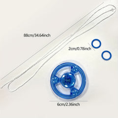 6pcs Glow Flywheel Light Up Toys Flash Flywheel with Pull Cord