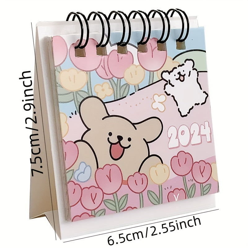 2023 Kawhi Line Small Dog Mini Desktop Calendar