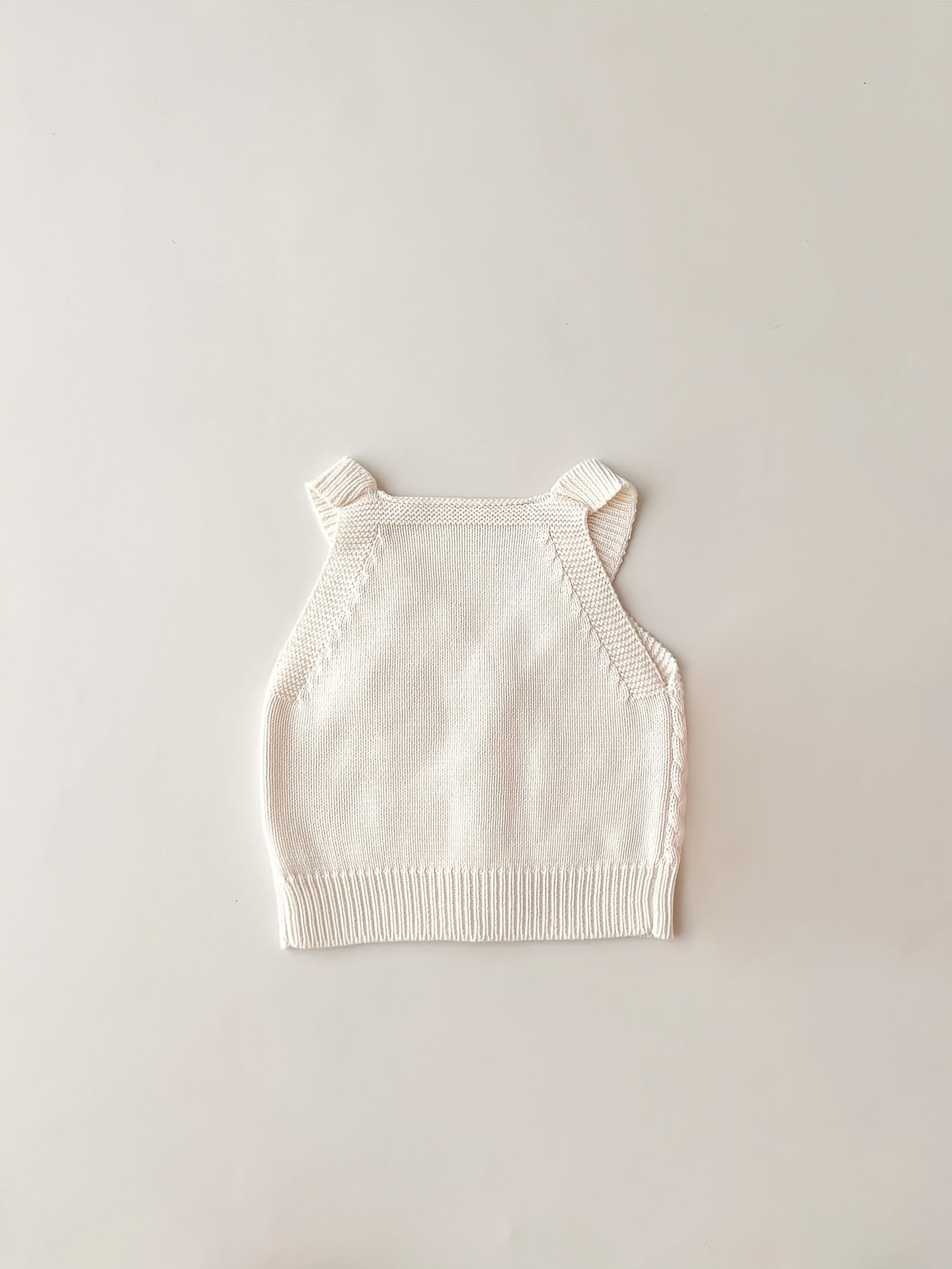Baby Girl Love Knitted Vest Coat V Neck Botton Cotton Sweater