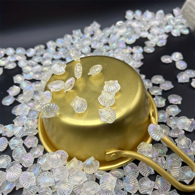 35pcs Transparent Shell Beads for DIY Bracelet Necklace