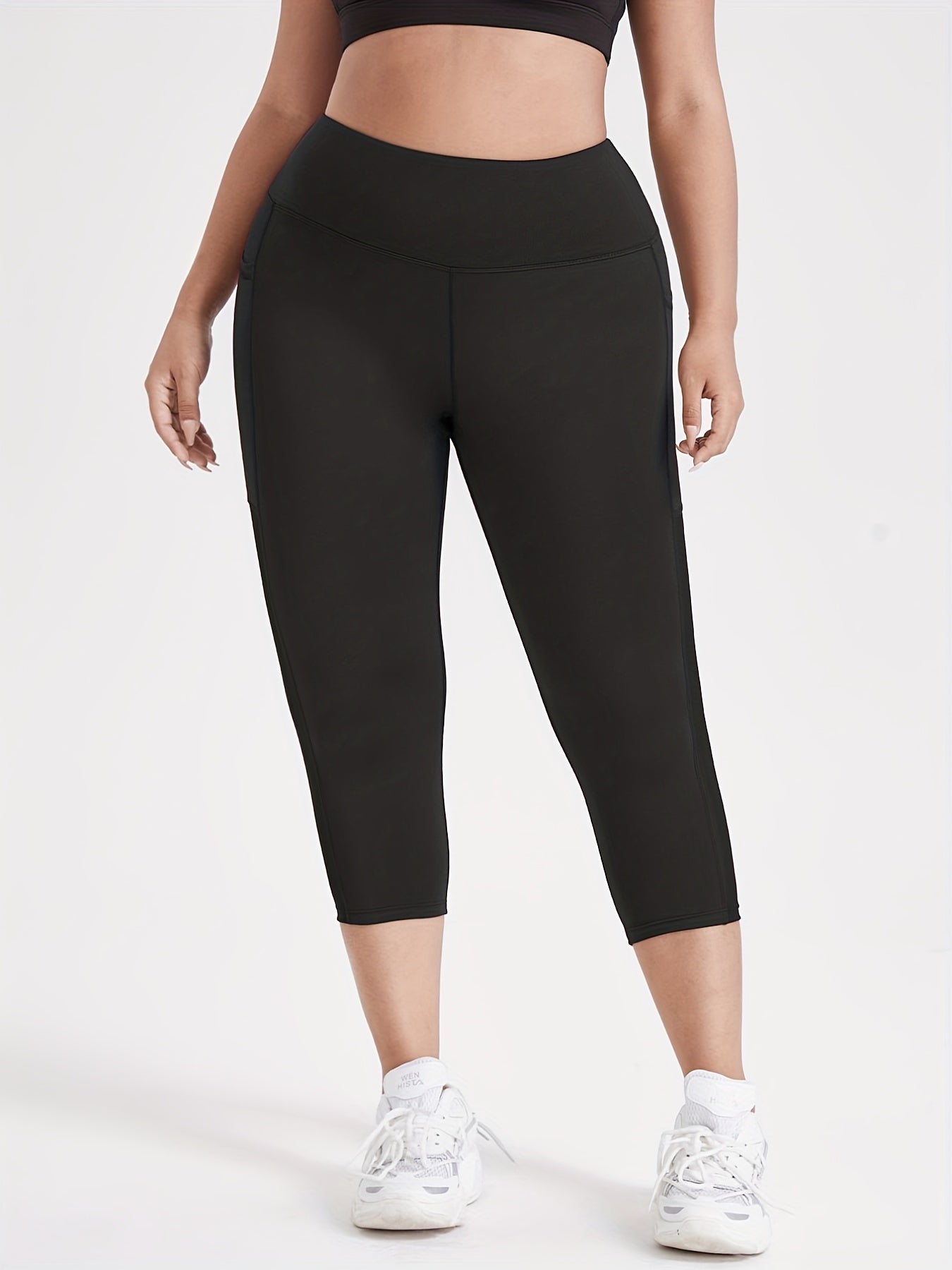  Sports Pants Women's Plus Mesh Waistband Stretch Gym Pants