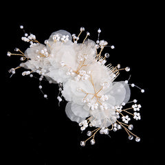 Bridal Flower Hair Clips Crystal Hairpin Pearl Comb Wedding Accessories