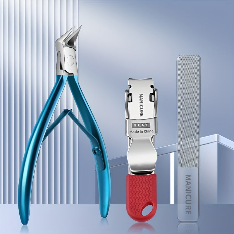 Large Opening Nail Clipper with Nail File and 6 Ear Cleaning Tools