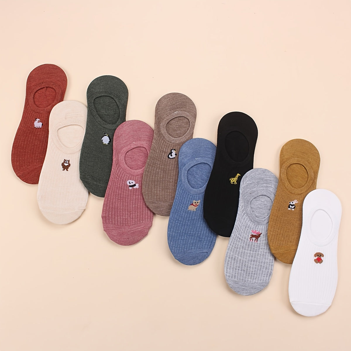 10pairs Invisible Boat Socks Women's Stockings