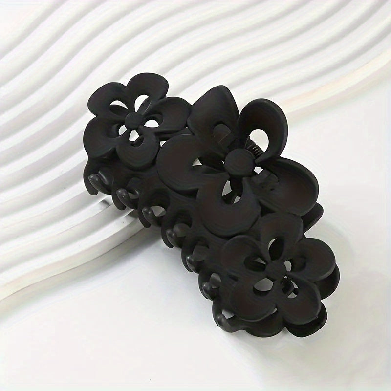 4pcs Matte Flower Hair Claw Style Female Headwear Hair Clips