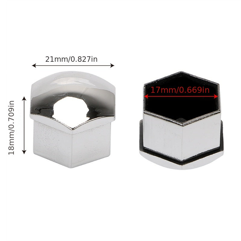 20pcs Wheel Nut Rim Cover 17mm Car Wheel Hub Screw Protection Cap Anti Theft