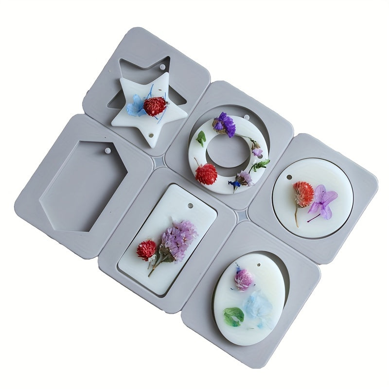Flower Aromatherapy Gypsum Diffuser Stone Hanging Sign Silicone Mold