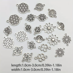 22pcs Antique Silvery Pendant Series for Necklace Bracelet Earrings