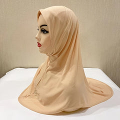Girls Plain Soft Arab Hijab For 3 8Years Old