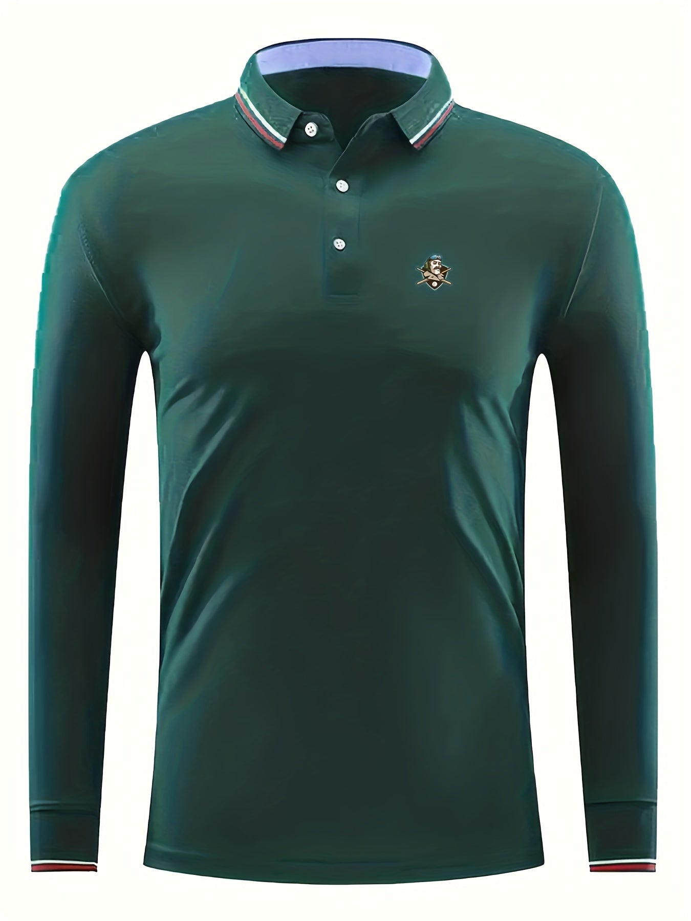 Men's Vintage Baseball Man Print Polo Shirt Casual Slightly Stretch