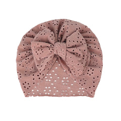 Infant Baby Hat Summer Hollow Out Hat With Bow