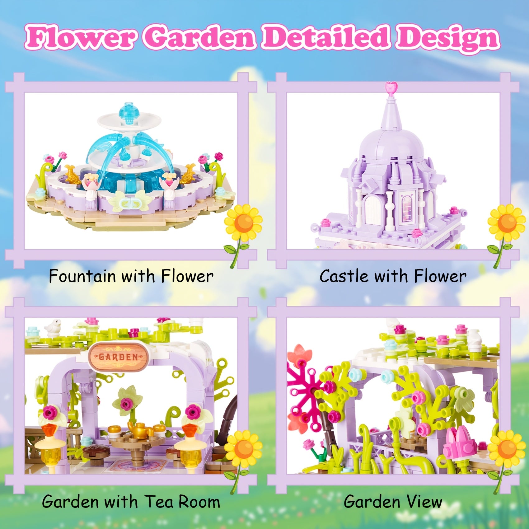 Garden House With Fountain Building Set