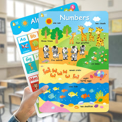 12 Large Paper Arabic Cards for Children Study Room Decorations