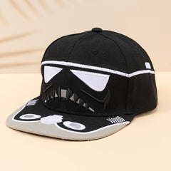 3D Cartoon Face Hip Hop Snap Back Hat Embroidery Baseball Cap