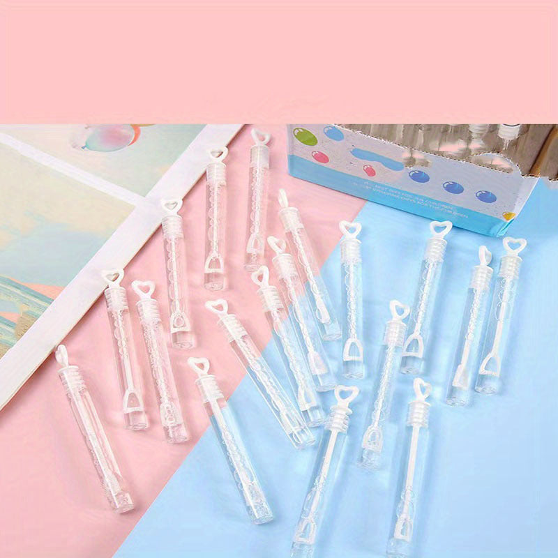 48Pcs Heart Bubble Wands Party Favors for Weddings and Anniversaries