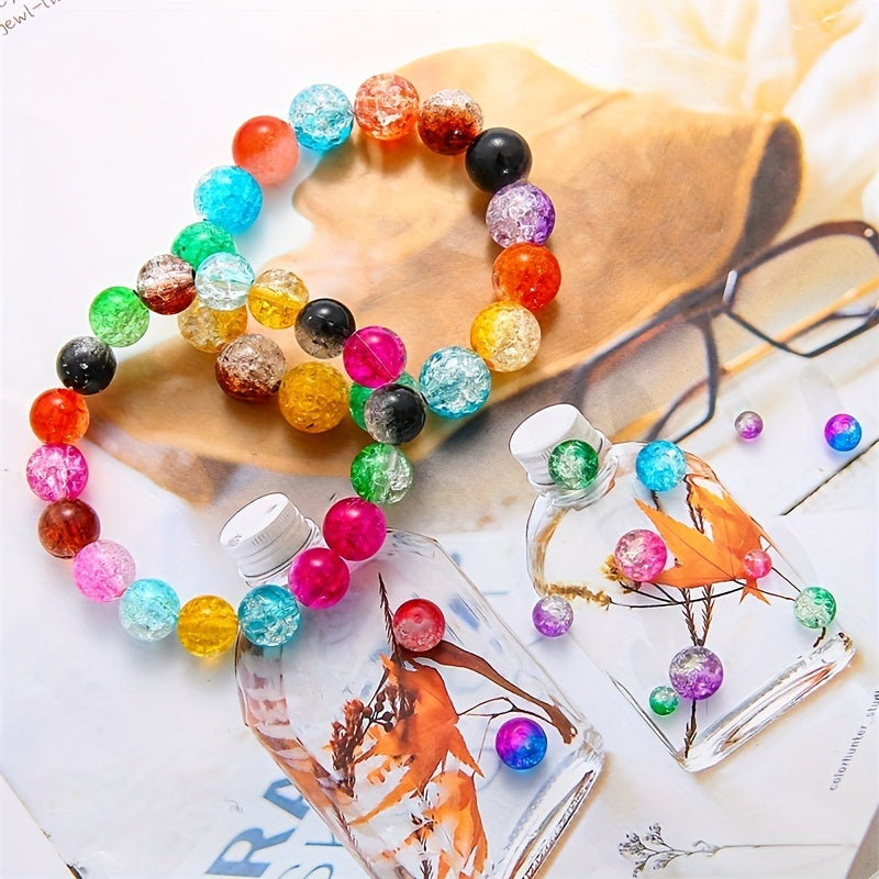 Glass Bead Set Box 8 Beaded Loose Beads DIT Bracelet Necklace Jewelry