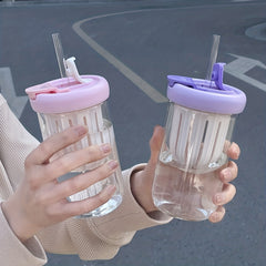 550ml Big Belly Tea Water Filter Straw Cup