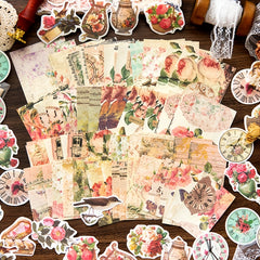 100pcs Decorative Paper & Sticker Set for DIY Crafts, Scrapbooking, Gift Wrap