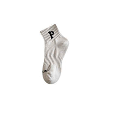 6 Pairs Solid Crew Socks for Women