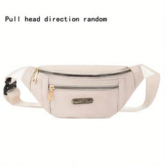 Casual Nylon Waist Bag Double Zipper Crossbody Bag Women's Fanny Pack