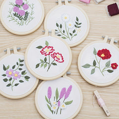 European Plant Pattern Embroidery DIY Material Package Gift